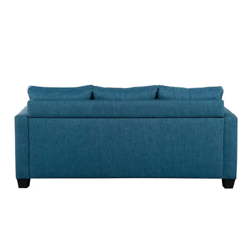 L Shape Sofa Blue - Image 4