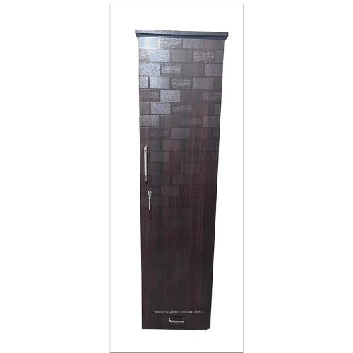 Brick Textured Engineered Wood Single Door Cupboard with 3 Shelves, 4 compartments - Image 4