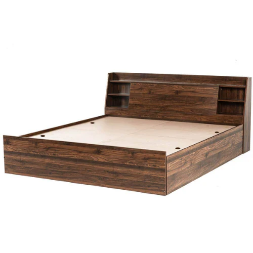 Engineered Classic Style Queen Size Bed with Shelves - Image 3
