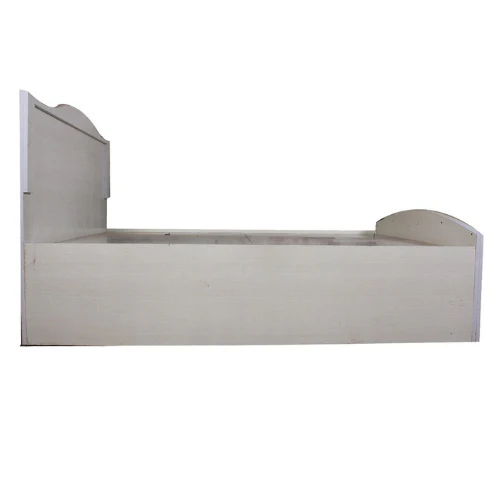 Engineered Wood Block Style Dual Colour Queen Size Bed with Storage - Image 6