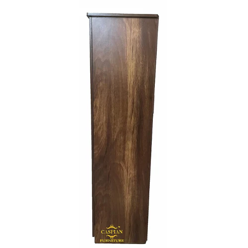 Engineered Wood Single Door Wardrobe in Junglewood Finish (Brown) - Image 3