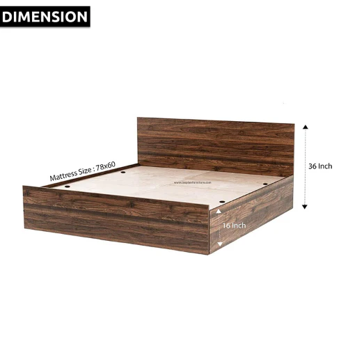 Engineered Wood Standard Style Queen Size Bed with Storage - Image 3