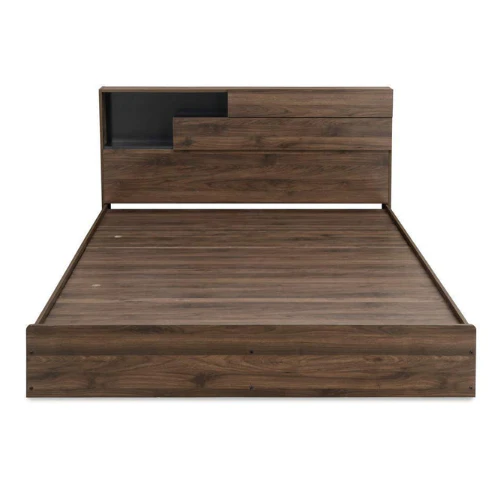 Engineered Wood Stylish Modern Style Queen Size Bed with Designer - Image 6