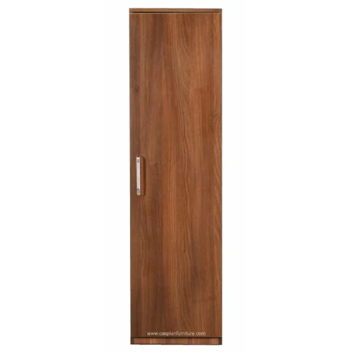 Light Brown Engineered Wood Single Door Wardrobe/Cupboard with 4 Shelves and 5 compartments - Image 3