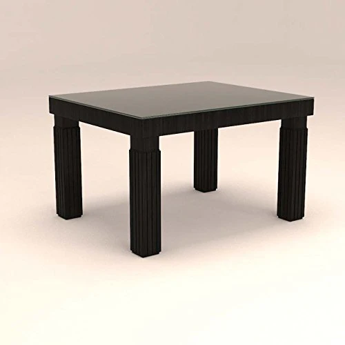 4 Seater Dinning Set with Vertical Stripe and Glass Table Top. - Image 3