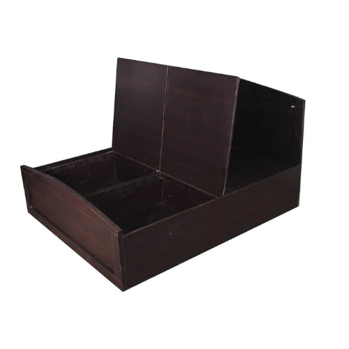 Black King Size Textured Bed with Storage - Image 3